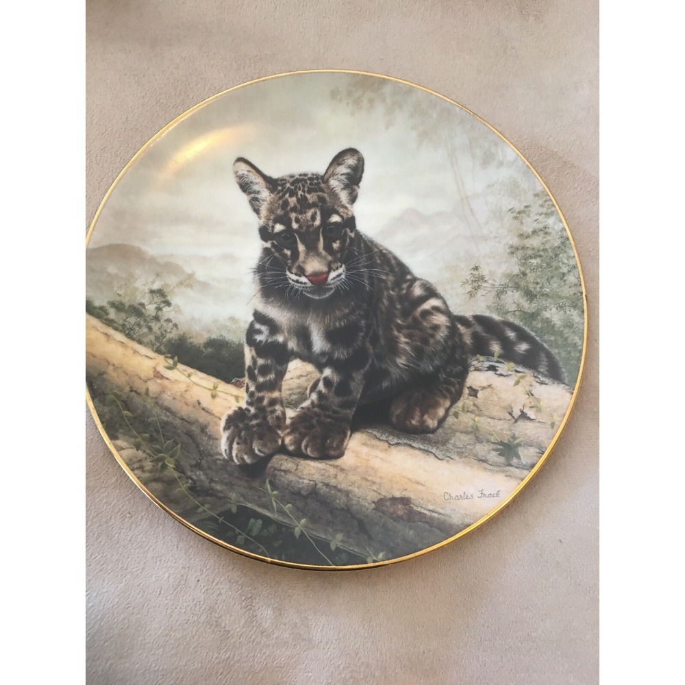 Collector Plate by Charles Frace Nature's Lovables - The Clouded Leopard Cub